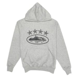 Corteiz 4Starz Alcatraz Hoodie Grau