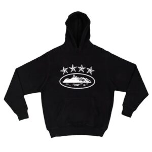 Corteiz 4Starz Alcatraz Hoodie Schwarz