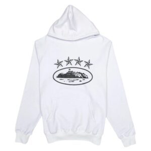 Corteiz 4Starz Alcatraz Hoodie Weiß