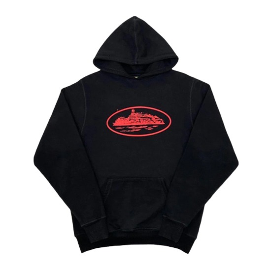 Corteiz Alcatraz Hoodie Schwarz Rot Corteiz Alcatraz Hoodie Schwarz Rot