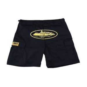 Corteiz Frühlingsshorts Schwarz Gelb