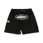 Corteiz Guerillaz 21′ Cargo Shorts Schwarz