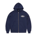 Corteiz Island Navy Blue Zip-Up Hoodie