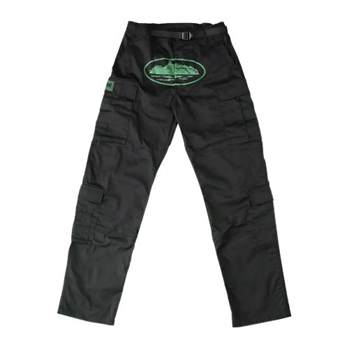 Corteiz Mula Guerillaz Cargos Schwarz Grün Corteiz Mula Guerillaz Cargos Schwarz Grün