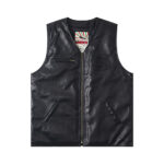Corteiz Skydive Lederjacke in Schwarz